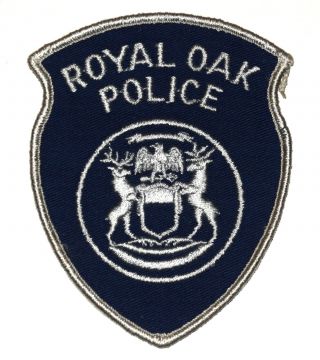 Royal Oak Michigan Mi Sheriff Police Patch State Seal Vintage Old Mesh