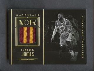 2016 Noir Lebron James Game Jersey True 1/1 " 2019 National Black Box "