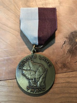 Vintage Boy Scout Patch/award/medallion,  Devil’s Lake 1980s