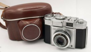 Zeiss Ikon Contina 35mm Film Camera W/ Novar - Anastigmat 45mm F3.  5 Lens & Case