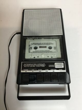 Vintage General Electric Ge Portable Cassette Player Recorder Model 3 - 5015 C