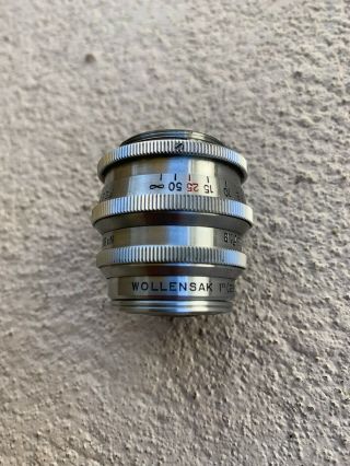 Wollensak 1 Inch F1.  9 Cine Raptar C Mount Lens 25mm Bolex Bmcpp
