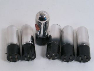 4 Cunningham C - 299 Short Pin Tubes & 1 Radiotron Uv - 199,  All Have Good Filaments