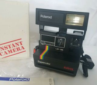 Polaroid Supercolor 635CL Black & Rainbow Polaroid Camera 600 2