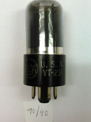 Vintage Rca 6sn7gt Vt - 231 Vacuum Tube Military Issue 1942 Wwii Tests Nos,  Usa