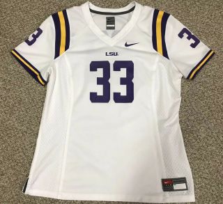 Womens Louisiana State University Tigers Football Jersey 33 Nike Size Large Lsu