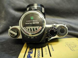 Vintage PENTAX H1a 35mm SLR camera,  Exposure Meter Takumar 1:2 55mm Lens 3