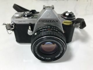 Asahi Pentax Me 35mm Camera Smc 1.  7 50mm Lens Strap Vintage Japan