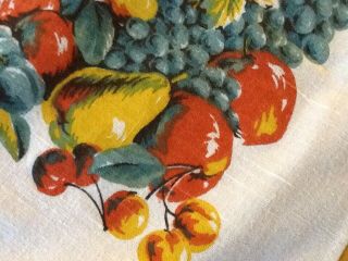 VNTG Colorful Floral & Autumn Cornucopia Print Cotton Tablecloth,  60 X 80 