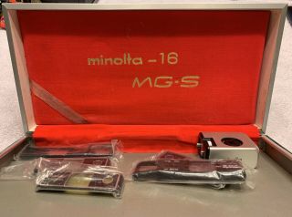 VTG Minolta - 16 MG - S Subminiature Compact Camera w/Case Flash Miniature Spy 2