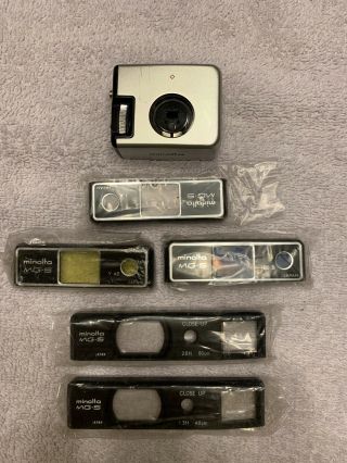 VTG Minolta - 16 MG - S Subminiature Compact Camera w/Case Flash Miniature Spy 3