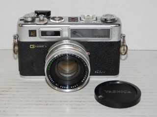 Vtg Yashica Gsn Electro 35 Rangefinder Camera 1:1.  7 45mm Color Yashinon Dx Lens