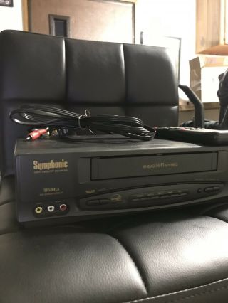 Symphonic SL240B VCR Video Cassette Recorder 4 - Head HiFi VCR Player Stereo 2