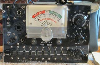 Vintage Realistic Model 105 Tube Tester Radio Shack Chart Carry Case 2