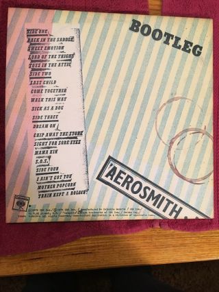 Vintage Aerosmith “Live Bootleg Bootleg” Vinyl 3