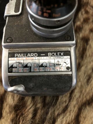 Paillard Bolex B - 8 Movie Camera 8MM Beauty W/ Orig Case 2