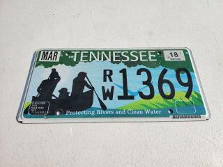 Tennesse Protecting Rivers And Water License Plate