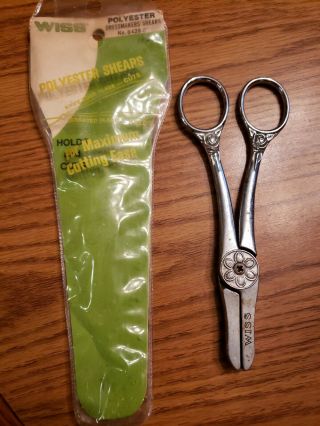 Wiss Flower Shears Fh4 Vintage 6.  5 " Gardening Scissors Newark Made In The Usa