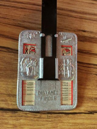 Vintage Distance Finder,  Designed Metal,  Spring Action,  Hand Held,  Pocket Sized