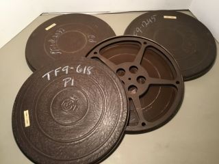 16mm Film Reel,  1200’ Goldberg Bros Vintage Movie Reel W/metal Case Set Of 3