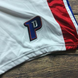 Adidas NBA Authentics Detroit Pistons Team Issued Pro Cut Shorts White 48,  2 2