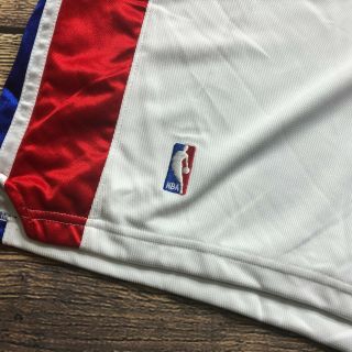 Adidas NBA Authentics Detroit Pistons Team Issued Pro Cut Shorts White 48,  2 3