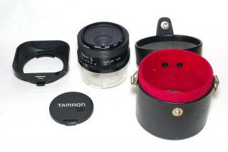 Tamron Adaptall 2 35 Mm F/2.  5 Lens,  Case Filter Lens Hood Rear,  Front Cap Exc
