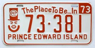 Vintage Nos Prince Edward Island Canada Pei 1973 License Plate