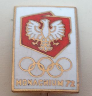 1972 Munich Olympic Games Official Participation Enamel Pin Badge Germany