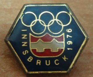 1976 Innsbruck Austria Olympic Games Official Participation Pin Badge