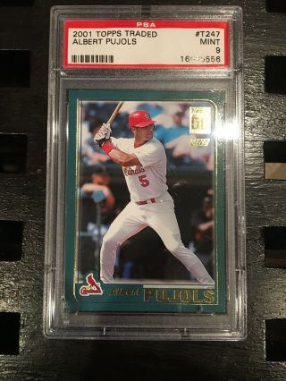 2001 Topps Traded T247 Albert Pujols St.  Louis Cardinals Rc Rookie Psa 9