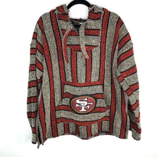 49ers Nfl Baja Hoodie Mexican Poncho Pullover Patch Men 
