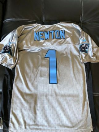 Cam Newton Carolina Panthers Jersey Size 48 Xl Nike Gray With Blue Lettering
