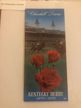 Secretariat 1973 Kentucky Derby Program Secretariat Triple Crown