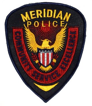 Meridian Mississippi Ms Sheriff Police Patch Golden Eagle Vintage Old Mesh