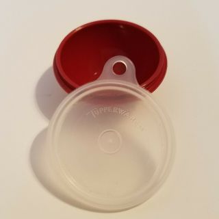 Tupperware Keychain Wonderlier Bowl Vintage Brick Red W/ Sheer Seal