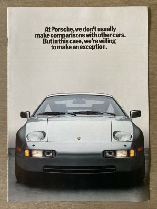 1986 Porsche 928s 4 American Sales Brochure