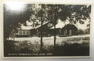 Vintage Real Photo Postcard Snoqualmie Falls,  Lodge Washington,  Unposted