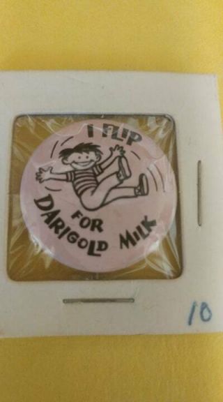 Vintage I Flip For Darigold Milk Pinback Button