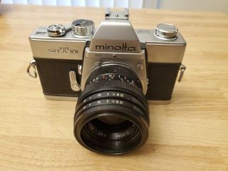 Pentax Srt 101 35mm Film Camera Slr Vintage With Vivitar 35mm Lens