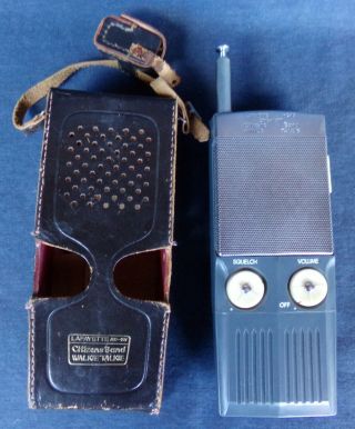 Vintage Lafayette He - 75 Citizens Band Cb Walkie Talkie With Case & Earphone