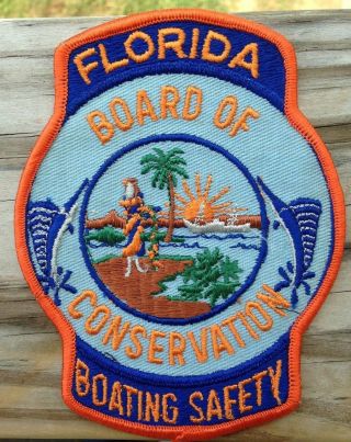 Florida Board Of Conservation Boating Safety Patch Fishing/sportsmen
