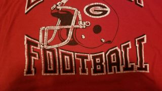 Georgia Bulldogs Football Vintage Retro T - Shirt 80s Ncaa - Sec - Size L
