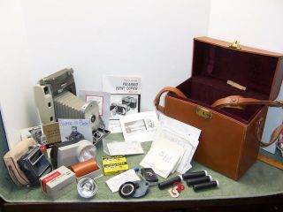 Vintage Polaroid Model 800 Land Camera Case Accessories Instructions