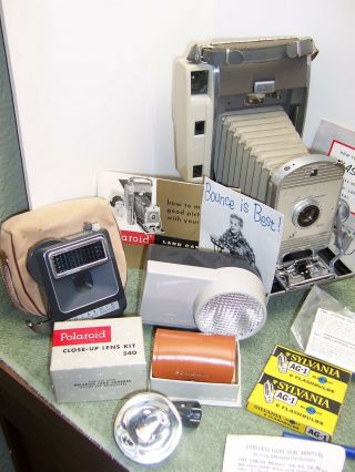 Vintage Polaroid Model 800 Land Camera Case Accessories Instructions 2