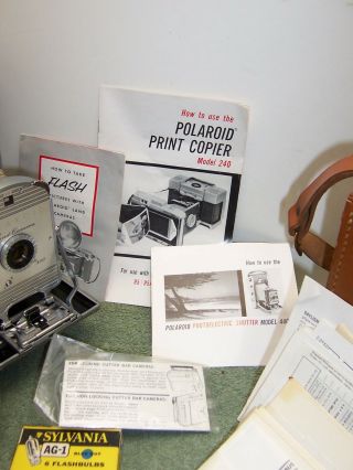 Vintage Polaroid Model 800 Land Camera Case Accessories Instructions 3