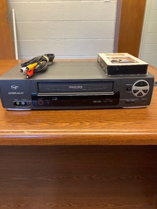 Philips Vrb664at21 Vcr 4 Head Hifi Vhs Recorder Player Video Cassette -