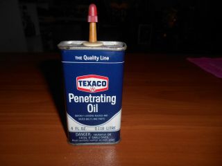 Vintage Texaco Penetrating Oil 4 Oz Oil Can Steel