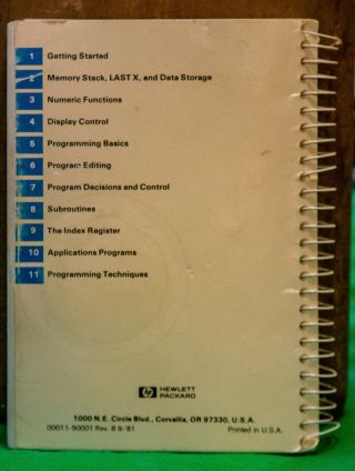 Hewlett - Packard HP - 11C Calculator Owner ' s Handbook and Problem - Solving Guide 2