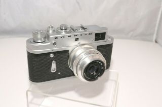 Zorki 4 Camera Russian Soviet Rangefinder Industar F3.  5 50mm Lens As Found